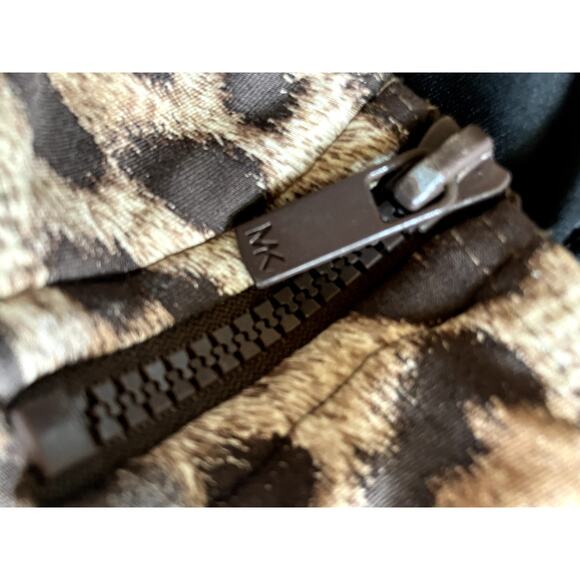 MICHAEL KORS Leopard 2 Piece Bikini Set High Waist Bottom Padded Bandeau Top S M - Picture 4 of 4